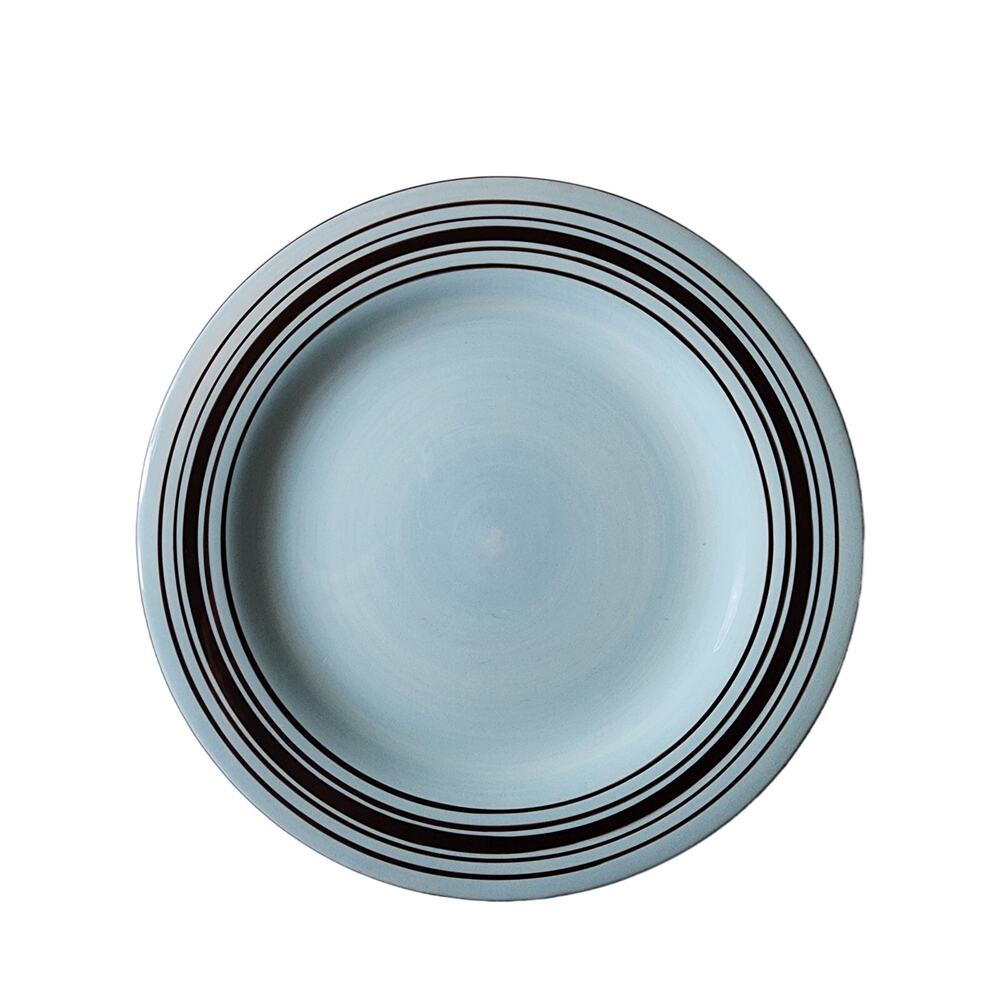 GATES WARE by LAURIE GATES Turquoise Brown Cafe Blues 11" Dinner Plates Set/3